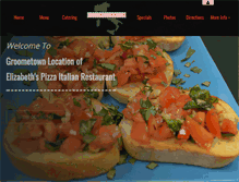 Tablet Screenshot of elizabethpizzagroometown.com